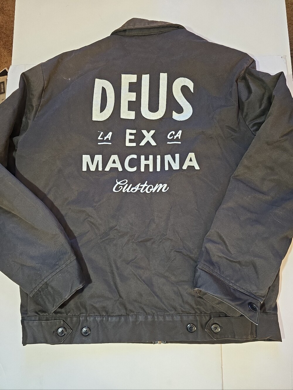 Deus Ex Machina Custom Mens Workwear Jacket Dark Brown Size L